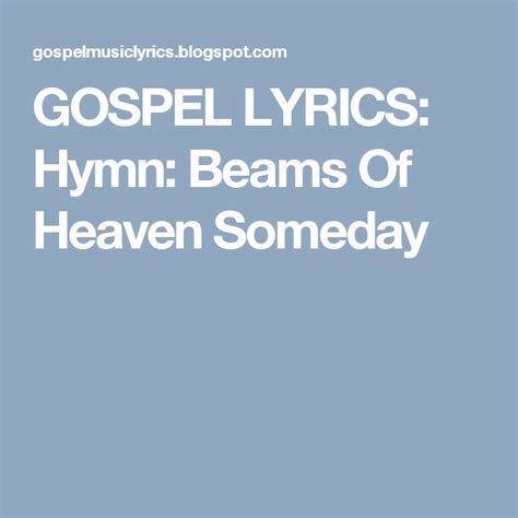 lyrics someday|someday lyrics gospel.